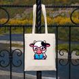 Adorable Book Lover Cow With Reading Glasses Cute Canvas Tote Bag