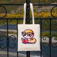 Adorable Book Lover Rattlesnake With Reading Glasses Cute Canvas Tote Bag