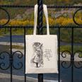 Alice Adventures Wonderland Vintage Book Quote Lewis Carrol Canvas Tote Bag