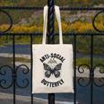 Anti-Social Butterfly Awkward Introvert Homebody Humor Canvas Tote Bag Anti-Social Butterfly Awkward Introvert Homebody Humor Canvas Tote Bag