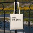 Antisocial Nah I'm Good Introvert Sarcastic Saying Canvas Tote Bag