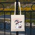 Boo Ghost Books Coquette Bow Halloween Women School Teacher Canvas Tote Bag