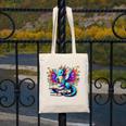 Book Dragon Reading Canvas Tote Bag