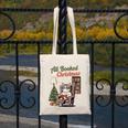 All Booked For Christmas Cute Bookish Cat Lover Canvas Tote Bag All Booked For Christmas Cute Bookish Cat Lover Canvas Tote Bag