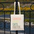 Camera Books Cats And Coffee Lover Photography Men Women Canvas Tote Bag