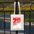 Class Of 2024 High School Senior Graduation Red Sports Style Canvas Tote Bag