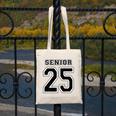 Class Of 2025 High School Senior 25 On Back Graduation Canvas Tote Bag