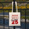 Class Of 2025 Senior 2025 Graduation Red Raglan Baseball Tee Canvas Tote Bag