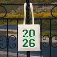 Class Of 2026 Graduation Varsity Green And On The Back Canvas Tote Bag