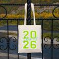 Class Of 2026 Graduation Varsity Lime Green Letters Canvas Tote Bag