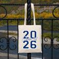 Class Of 2026 Graduation Varsity Navy Blue Letters Premium Tri-Blend Canvas Tote Bag