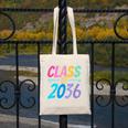 Class Of 2036 First Day Kindergarten Grow With Me Graduation Canvas Tote Bag