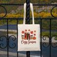 Cozy Season Autumn Leaves Books Pumpkins Fall Halloween Canvas Tote Bag