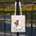 Cute Ghost Holding Books Bookish Christmas Canvas Tote Bag Cute Ghost Holding Books Bookish Christmas Canvas Tote Bag