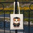 Cute Hamster Graduation Canvas Tote Bag