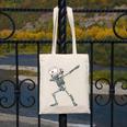 Dabbing Skeleton Nurse Halloween Graduation Canvas Tote Bag