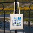 Frutiger Aero Aesthetic Tech Great Wave Of Kanagawa Fishes Raglan Baseball Tee Canvas Tote Bag