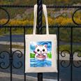 Frutiger Aero Aesthetic Tech Kawaii Ramen Cat Fishes Raglan Baseball Tee Canvas Tote Bag
