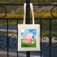 Frutiger Aero Aesthetic Tech Kawaii Strawberry Milk Fishes Canvas Tote Bag
