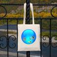 Frutiger Aero Aesthetic Tech Orb Fishes Canvas Tote Bag