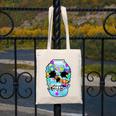 Frutiger Aero Aesthetic Tech Skull Computer Fishes Raglan Baseball Tee Canvas Tote Bag