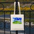 Frutiger Aero Dolphin Meadow Aesthetic Y2k 2000s Ironic Canvas Tote Bag