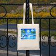 Frutiger Aero Dolphin Sunset Ocean With Palm Trees Y2k Premium Canvas Tote Bag Frutiger Aero Dolphin Sunset Ocean With Palm Trees Y2k Premium Canvas Tote Bag
