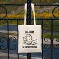 Go Away I'm Introverting Cat Introvert Anxiety Anxious Canvas Tote Bag