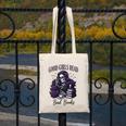 Good Girls Read Bad Books Sarcastic Skeleton Goth Skull Canvas Tote Bag