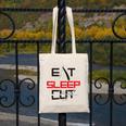 Haircutter Barber Eat Sleep Cut Barbering Graduation Canvas Tote Bag