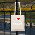 I Heart Book Nerds Book Readers Cute Canvas Tote Bag
