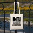 INTJ Architect Personality Introvert Sarcastic Canvas Tote Bag