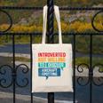 Introvert Aircraft Spotting Lovers Men & Women Canvas Tote Bag