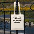 Introvert Design For Introverted Men And Women Canvas Tote Bag
