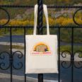 Introvert Me Happy Retro Sunset Capybara Tee Canvas Tote Bag