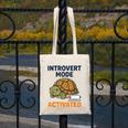 Introvert Mode Activated Low Social Battery Box Turtle Canvas Tote Bag Introvert Mode Activated Low Social Battery Box Turtle Canvas Tote Bag