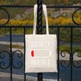 Introvert Socially Drained Battery Canvas Tote Bag Introvert Socially Drained Battery Canvas Tote Bag