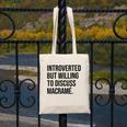 Introverted Macramé Knotter Macrame Introvert Canvas Tote Bag Introverted Macramé Knotter Macrame Introvert Canvas Tote Bag