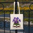 Irises Flowers Book Iris Floral Canvas Tote Bag
