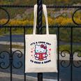 It's a Good Day To Read a Book Cute Cat Book Day Girls Boys Canvas Tote Bag