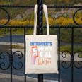 We Just Text Introvert For Quiet People Raglan Baseball Tee Canvas Tote Bag We Just Text Introvert For Quiet People Raglan Baseball Tee Canvas Tote Bag