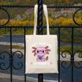 Kawaii Axolotl Can't Hear You I'm Reading Book Lover Canvas Tote Bag