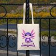 Kawaii Axolotl Cute Axolotls Reading Book Canvas Tote Bag