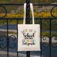 Last Day Autographs 1st Grade Graduation Boys Girls Groovy Canvas Tote Bag