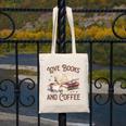 Love Books And Coffee Books Reading Coffee Drinking Canvas Tote Bag