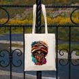 Melanin Girl Afro Book Lover Librarian Teacher Student Canvas Tote Bag