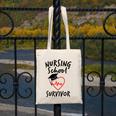 Nursing School Survivor Women Graduation RN Gift Shirt Canvas Tote Bag