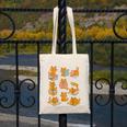 Orange Cats Reading Books Cat Lover Canvas Tote Bag