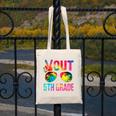 Peace Out 5th Grade Tie Dye Graduation Last Day Of School Canvas Tote Bag