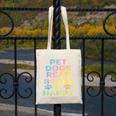 Pet Dogs Read Books Be Happy Dog Lover Canvas Tote Bag